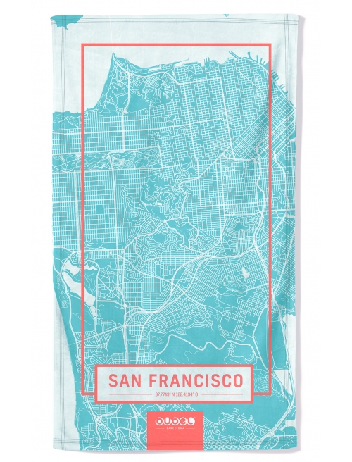 "SAN FRANCISCO MAP" TOWEL